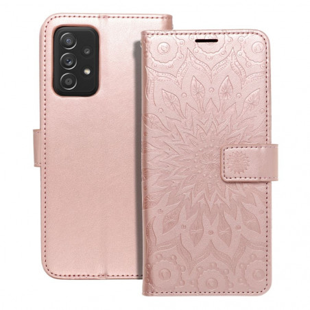 Samsung Galaxy A52 LTE Book Handytaschen MEZZO Book Mandala  Roségold 