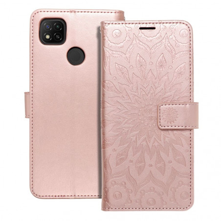 XIAOMI Redmi 9A Book Handytaschen MEZZO Book Mandala  Roségold 