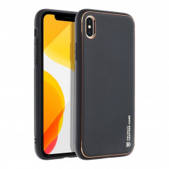 Apple iPhone X Hülle Leather Schwarz 