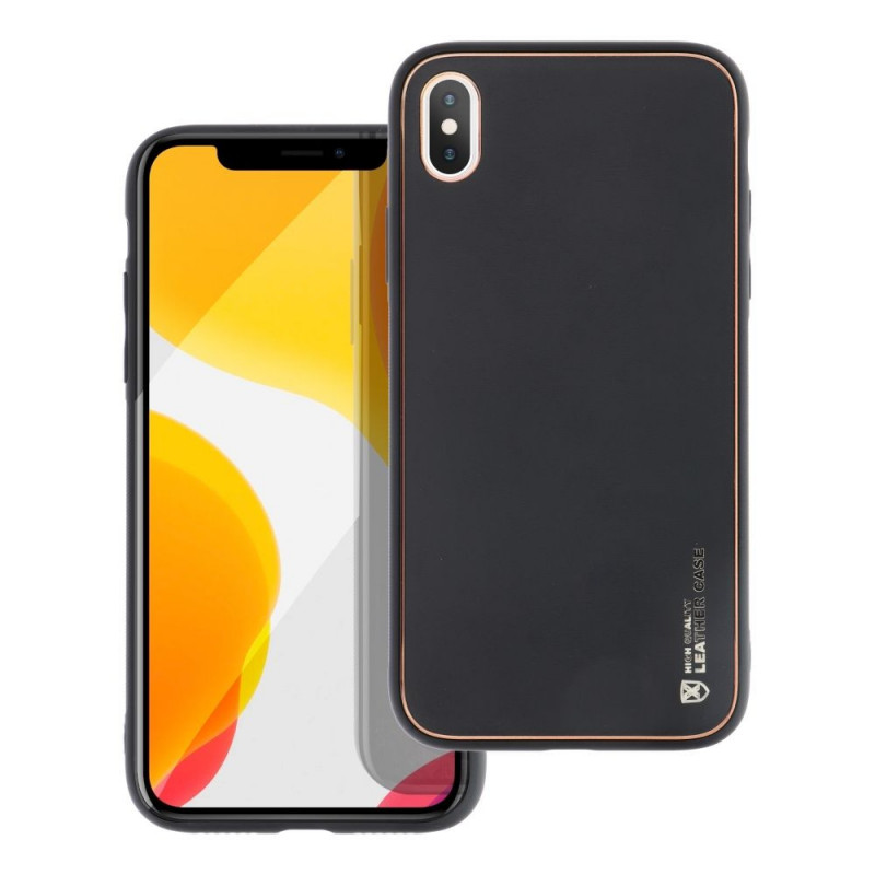 Apple iPhone XS Hülle Leather Schwarz 