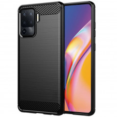 Oppo A94 5G Hülle Carbon Elegant  Schwarz 