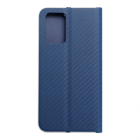 XIAOMI Redmi 10 Book Handytaschen LUNA Book Carbon Kohlenstoff-Faser, Elegant  Blau 