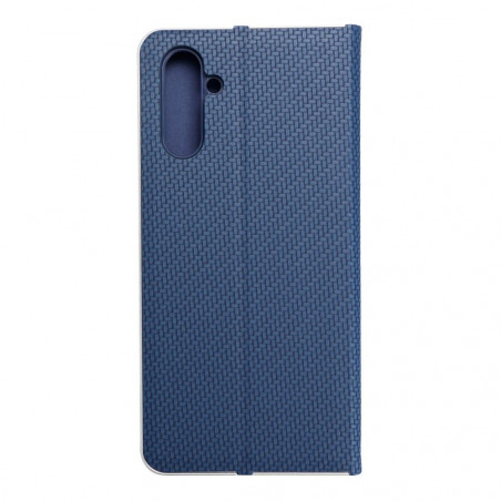 Samsung Galaxy A13 5G Book Handytaschen LUNA Book Carbon Kohlenstoff-Faser, Elegant  Blau 