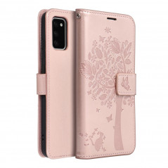 Samsung Galaxy A03 Book Handytaschen MEZZO Book Baum  Roségold 