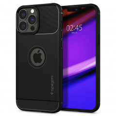 Apple iPhone 13 Pro Hülle Spigen Rugged Armor Kohlenstoff-Faser, Elegant  Matt Schwarz