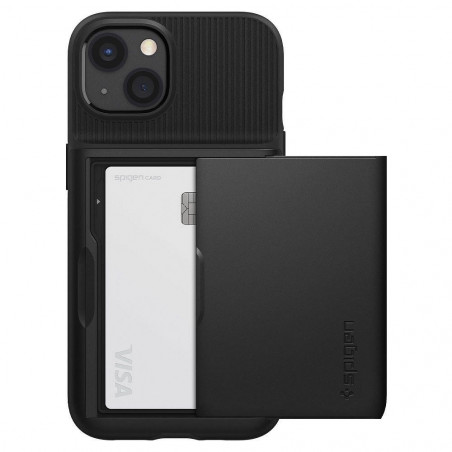 Apple iPhone 13 Hülle Spigen Slim Armor CS Schwarz