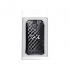 Apple iPhone 5 5S Universaletui Pocket Carbon Kohlenstoffmuster  Schwarz 