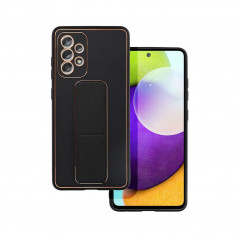 Samsung Galaxy A52s 5G Hülle LEATHER Case Kickstand Schwarz 