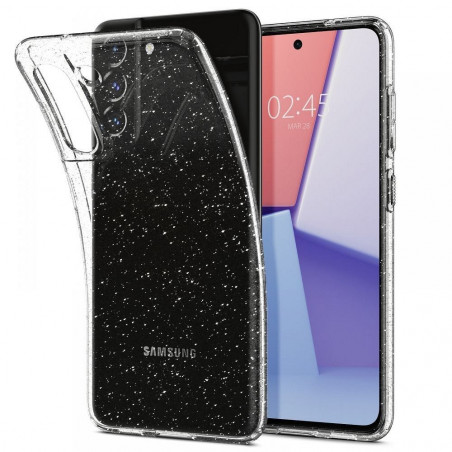 Samsung Galaxy S21 FE 5G Hülle Spigen Liquid Crystal Kristallklar  Glitzerkristall 