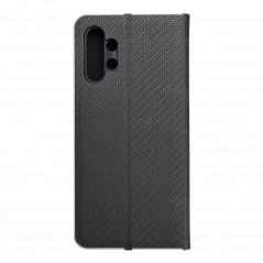 Samsung Galaxy A13 LTE Book Handytaschen LUNA Book Carbon Kohlenstoff-Faser, Elegant  Schwarz 