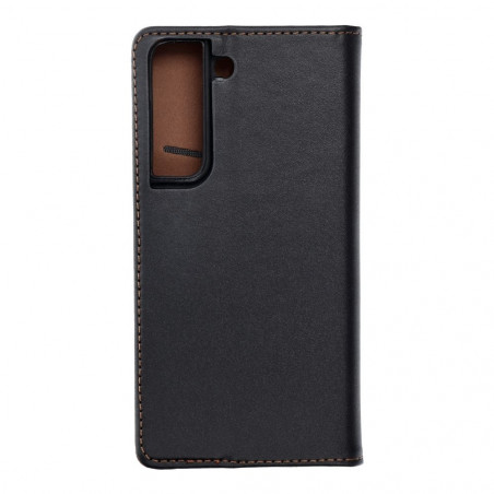 Samsung Galaxy S22 Book Handytaschen Leather case SMART PRO Elegant  Schwarz 