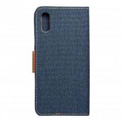 XIAOMI Redmi 9A Book Handytaschen CANVAS Book Navy blau