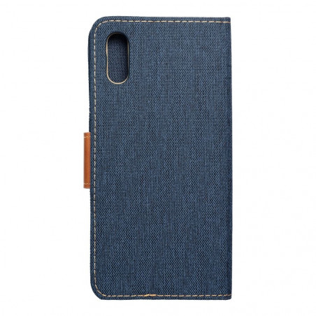 XIAOMI Redmi 9A Book Handytaschen CANVAS Book Navy blau