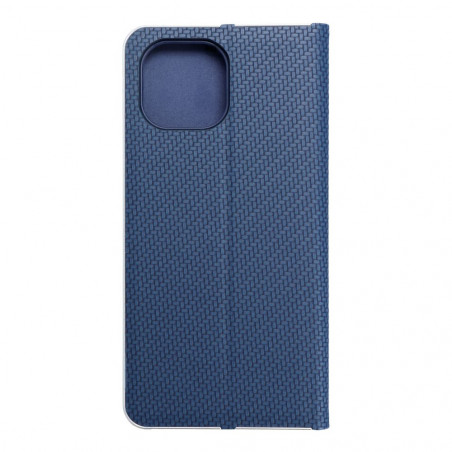 XIAOMI Mi 11 Lite Book Handytaschen LUNA Book Carbon Kohlenstoff-Faser, Elegant  Blau 