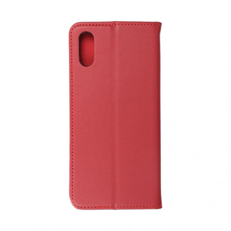 XIAOMI Redmi 9A Book Handytaschen Leather case SMART PRO Elegant  Rotwein 