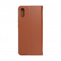 XIAOMI Redmi 9A Book Handytaschen Leather case SMART PRO Elegant  Braun 