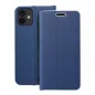 Apple iPhone 12 Pro Book Handytaschen LUNA Book Carbon Kohlenstoff-Faser, Elegant  Blau 