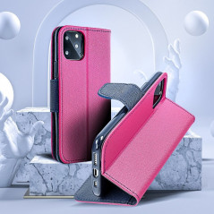 Apple iPhone 7 Book Handytaschen Fancy Book Rosa / Marineblau 