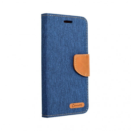 Apple iPhone 6 6S Book Handytaschen CANVAS Book Navy blau