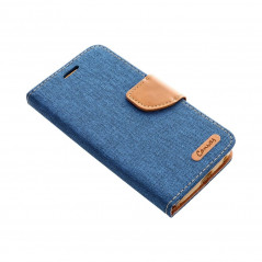 Apple iPhone 6 6S Book Handytaschen CANVAS Book Navy blau 