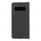 Samsung Galaxy S10 Book Handytaschen LUNA Book Carbon Kohlenstoff-Faser, Elegant  Schwarz 