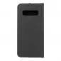 Samsung Galaxy S10 Plus Book Handytaschen LUNA Book Carbon Kohlenstoff-Faser, Elegant  Schwarz 