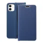 Apple iPhone 11 Book Handytaschen LUNA Book Carbon Kohlenstoff-Faser, Elegant  Blau 