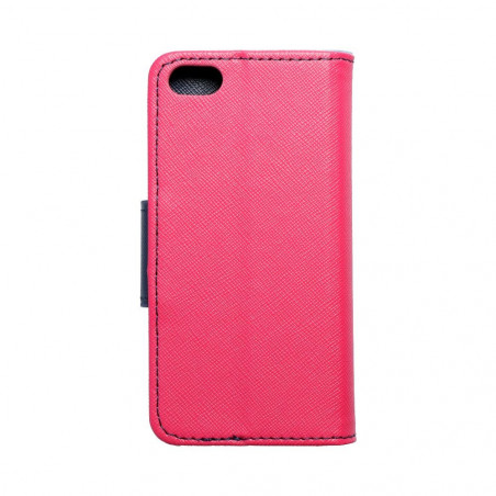 Apple iPhone 5 5S Book Handytaschen Fancy Book Rosa / Marineblau 