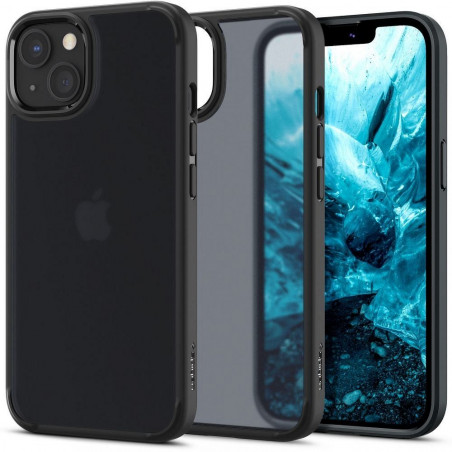 Apple iPhone 13 Hülle Spigen Ultra Hybrid Kristallklar  Matt Frostschwarz 