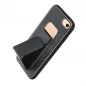 Apple iPhone 7 Hülle LEATHER Case Kickstand Schwarz 