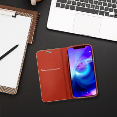 XIAOMI Redmi 9A Book Handytaschen LUNA Book Gold Elegant  Rot 