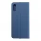 XIAOMI Redmi 9A Book Handytaschen LUNA Book Carbon Kohlenstoff-Faser, Elegant  Blau 