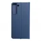 Samsung Galaxy S22 Plus Book Handytaschen LUNA Book Carbon Kohlenstoff-Faser, Elegant  Blau 