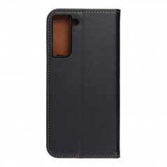 Samsung Galaxy S21 FE 5G Book Handytaschen Leather case SMART PRO Elegant  Schwarz 