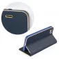 Apple iPhone 7 Book Handytaschen LUNA Book Gold Elegant  Navy blau 