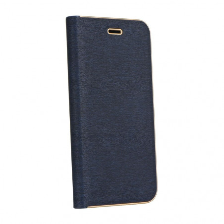 Apple iPhone 8 Book Handytaschen LUNA Book Gold Elegant  Navy blau 