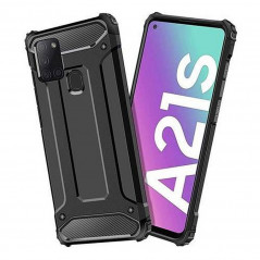 Samsung Galaxy A21s Gehärtete Abdeckung Armor Schwarz 