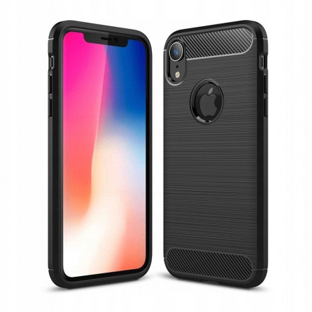 Apple iPhone XR Hülle Carbon Elegant  Schwarz 