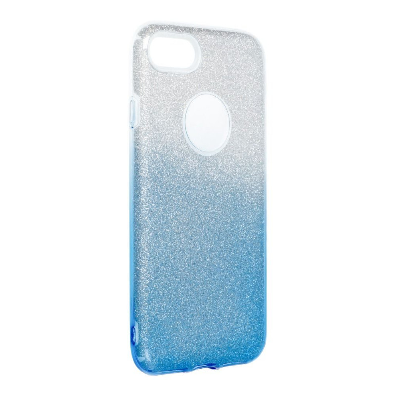 Apple iPhone 8 Hülle Shining Transparent und blau 