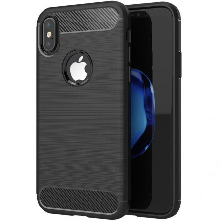 Apple iPhone X Hülle Carbon Elegant  Schwarz