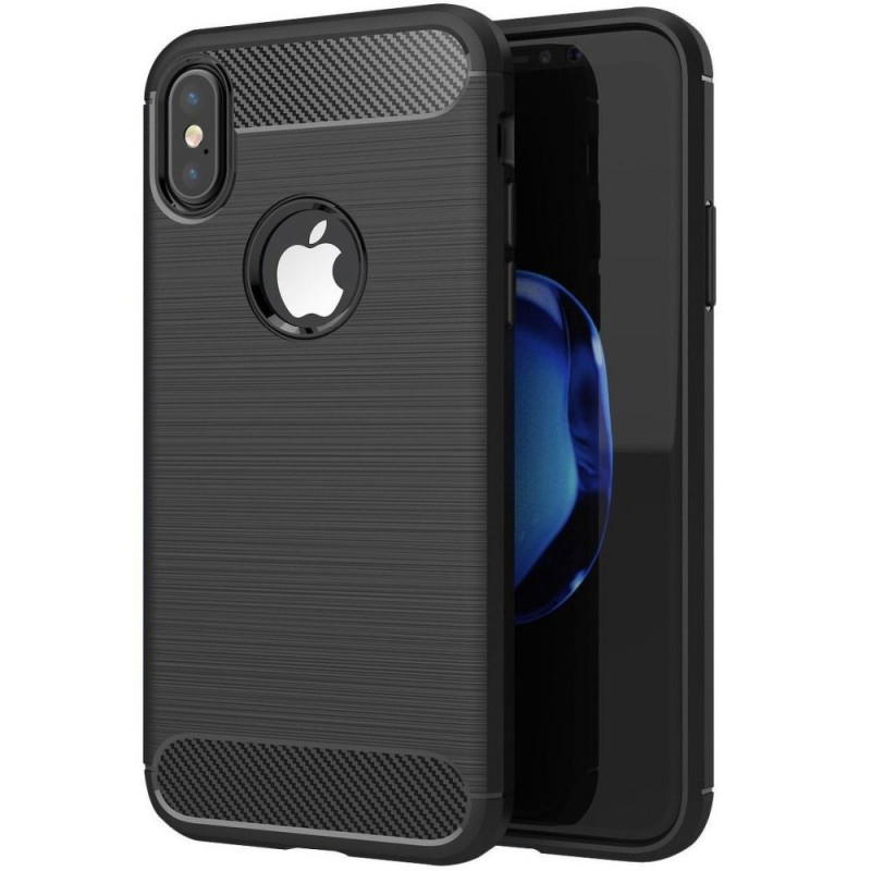 Apple iPhone XS Hülle Carbon Elegant  Schwarz 