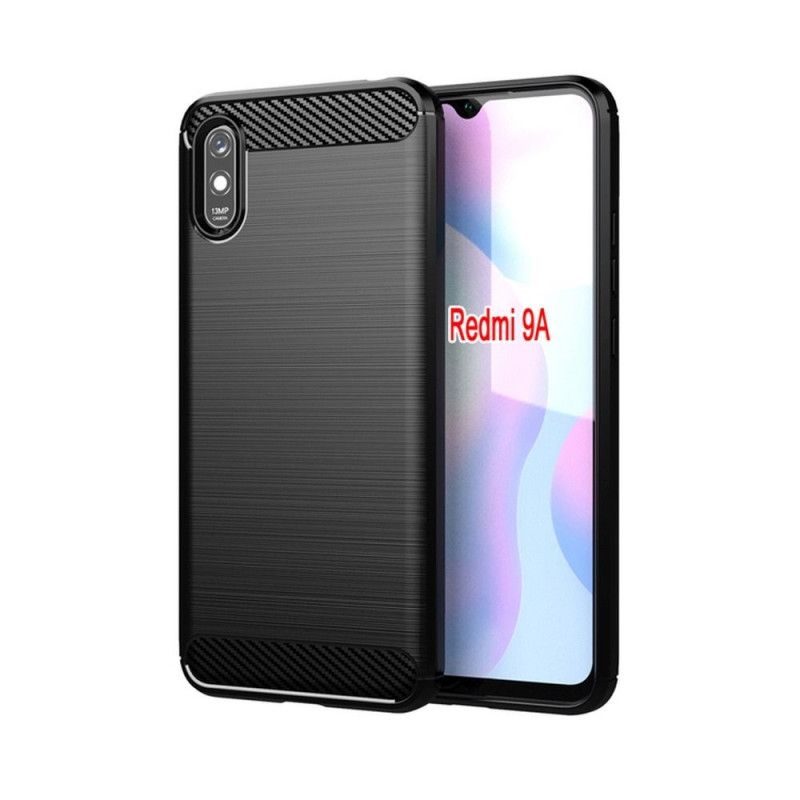 XIAOMI Redmi 9C Hülle Carbon Elegant  Schwarz 