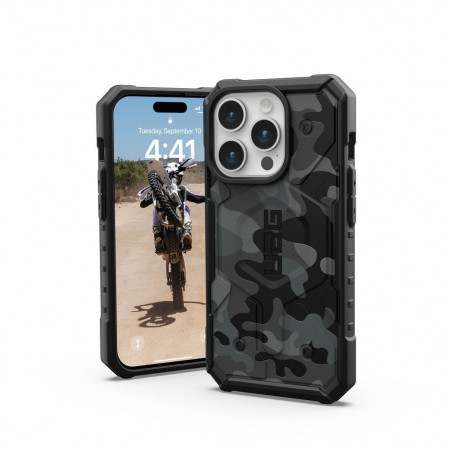 Apple iPhone 15 Pro Hülle Urban Armor Gear Pathfinder Premium-Gehäuse  MagSAFE  Mitternachtstarnung