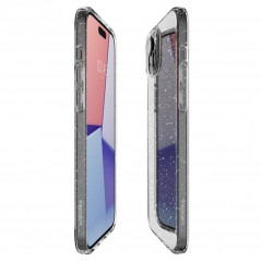 Apple iPhone 15 Hülle Spigen Liquid Crystal Kristallklar  Glitzerkristall 