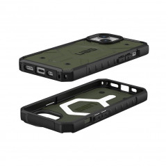 Apple iPhone 15 Hülle Urban Armor Gear Pathfinder Premium-Gehäuse  MagSAFE  Oliv 