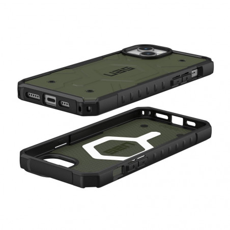 Apple iPhone 15 Plus Hülle Urban Armor Gear Pathfinder Premium-Gehäuse  MagSAFE  Oliv