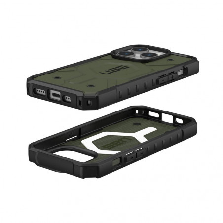 Apple iPhone 15 Pro Hülle Urban Armor Gear Pathfinder Premium-Gehäuse  MagSAFE  Oliv