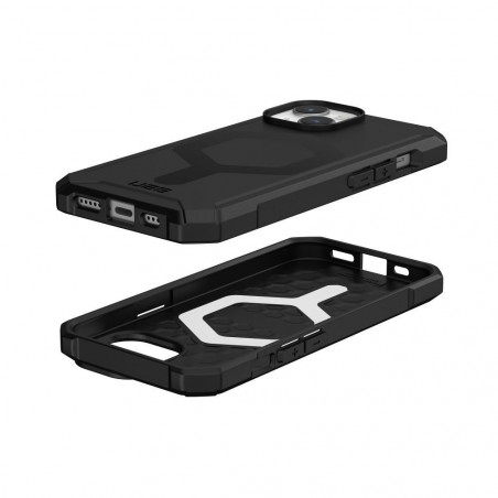 Apple iPhone 15 Hülle Urban Armor Gear Essential Premium-Gehäuse  MagSAFE  Schwarz