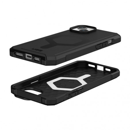 Apple iPhone 15 Plus Hülle Urban Armor Gear Essential Premium-Gehäuse  MagSAFE  Schwarz 