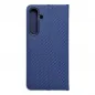 Samsung Galaxy S24 PLUS Book Handytaschen LUNA Book Carbon Kohlenstoff-Faser, Elegant  Blau 